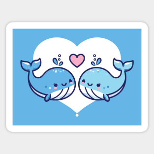 Cute Whales Couple Valentines Sticker